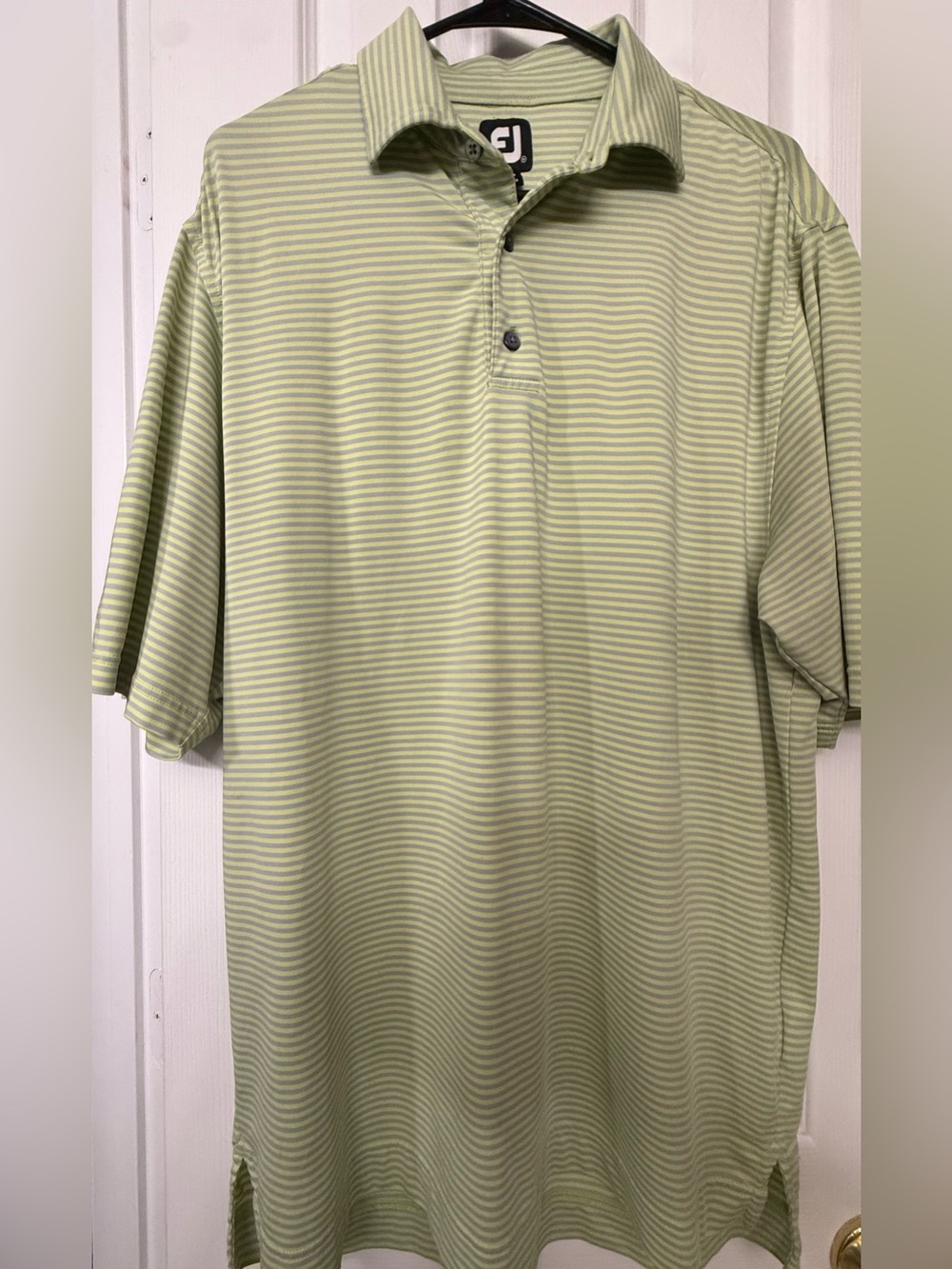 FootJoy Light Green Striped Polo Shirt